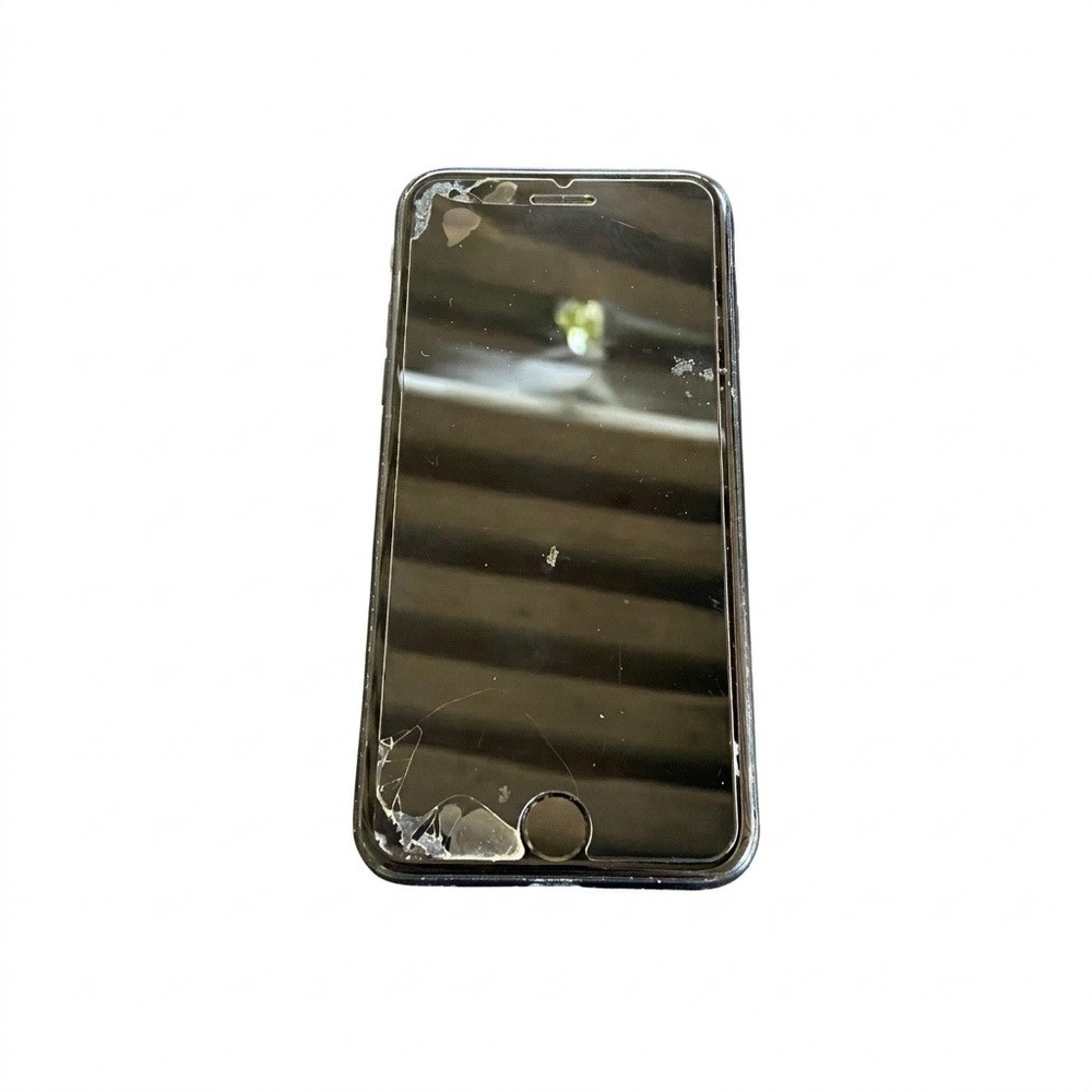 PARTS/REPAIR Apple iPhone SE 2nd Gen Smartphone Black Cracked Screen